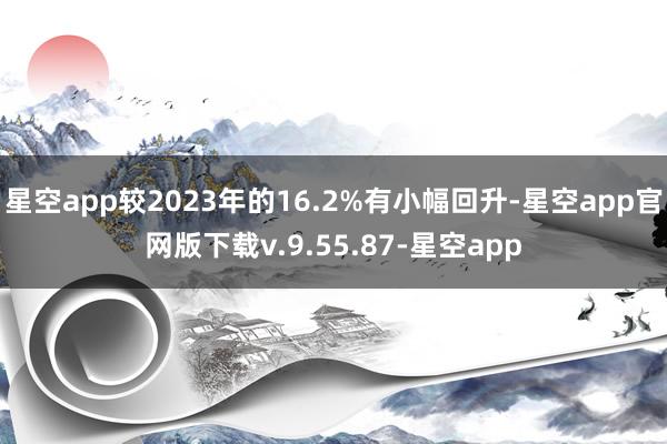 星空app较2023年的16.2%有小幅回升-星空app官网版下载v.9.55.87-星空app