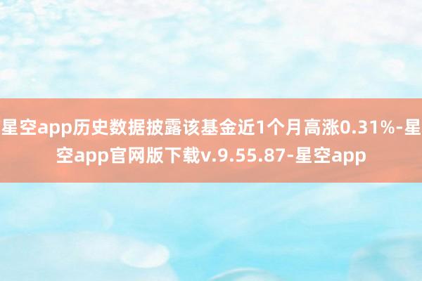 星空app历史数据披露该基金近1个月高涨0.31%-星空app官网版下载v.9.55.87-星空app