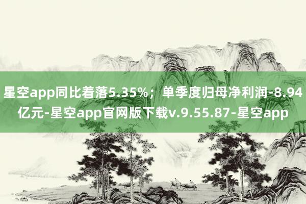 星空app同比着落5.35%；单季度归母净利润-8.94亿元-星空app官网版下载v.9.55.87-星空app
