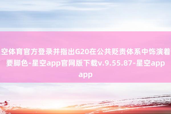 星空体育官方登录并指出G20在公共贬责体系中饰演着紧要脚色-星空app官网版下载v.9.55.87-星空app