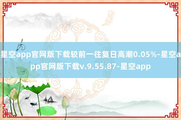 星空app官网版下载较前一往复日高潮0.05%-星空app官网版下载v.9.55.87-星空app
