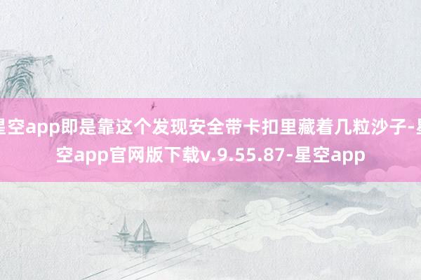 星空app即是靠这个发现安全带卡扣里藏着几粒沙子-星空app官网版下载v.9.55.87-星空app