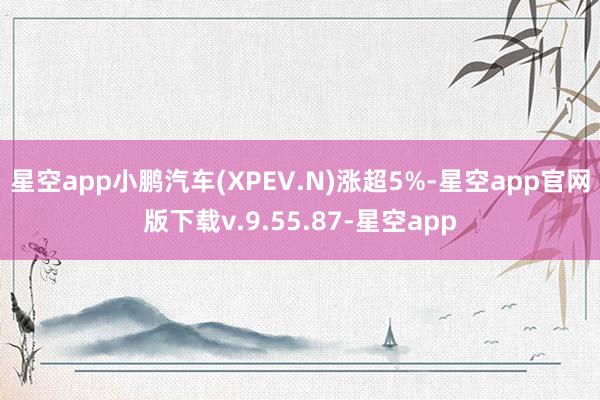 星空app小鹏汽车(XPEV.N)涨超5%-星空app官网版下载v.9.55.87-星空app