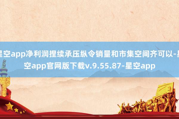 星空app净利润捏续承压纵令销量和市集空间齐可以-星空app官网版下载v.9.55.87-星空app