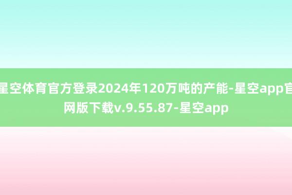 星空体育官方登录2024年120万吨的产能-星空app官网版下载v.9.55.87-星空app