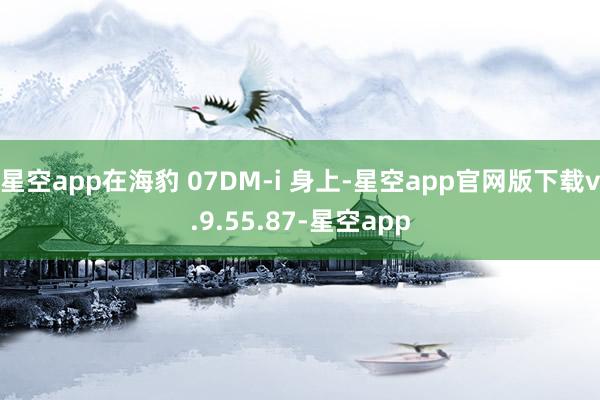 星空app在海豹 07DM-i 身上-星空app官网版下载v.9.55.87-星空app