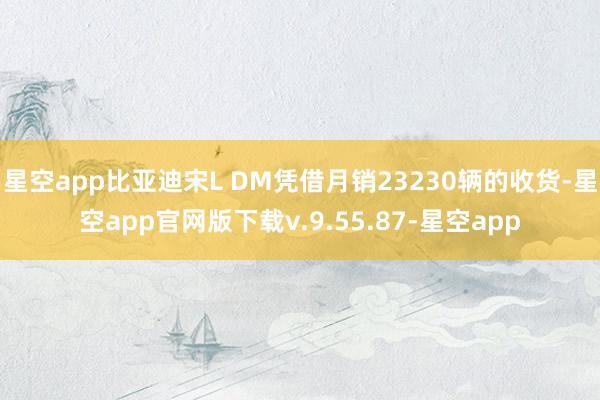 星空app比亚迪宋L DM凭借月销23230辆的收货-星空app官网版下载v.9.55.87-星空app