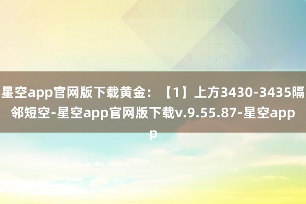星空app官网版下载黄金：【1】上方3430-3435隔邻短空-星空app官网版下载v.9.55.87-星空app