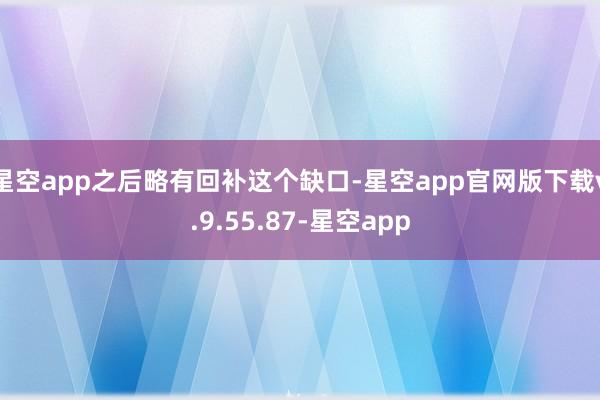 星空app之后略有回补这个缺口-星空app官网版下载v.9.55.87-星空app