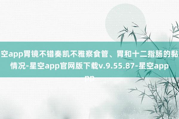 星空app胃镜不错奏凯不雅察食管、胃和十二指肠的黏膜情况-星空app官网版下载v.9.55.87-星空app