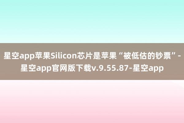 星空app苹果Silicon芯片是苹果“被低估的钞票”-星空app官网版下载v.9.55.87-星空app