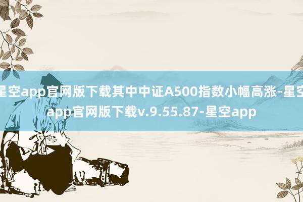 星空app官网版下载其中中证A500指数小幅高涨-星空app官网版下载v.9.55.87-星空app