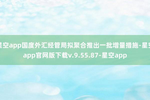 星空app国度外汇经管局拟聚合推出一批增量措施-星空app官网版下载v.9.55.87-星空app